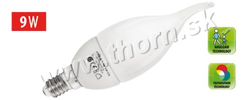 Plameň sviečky E 14 9W