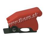 Ochranný kryt na páčkový prepínač- červený