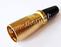 XLR kolík káblový žltý