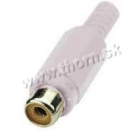 Cinch zdierka káblová biela