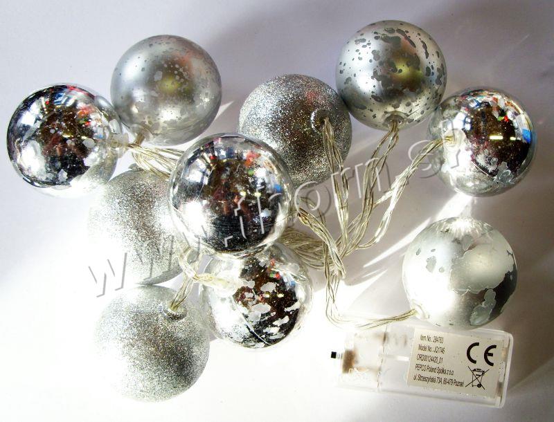 10ks LED vianočné gule