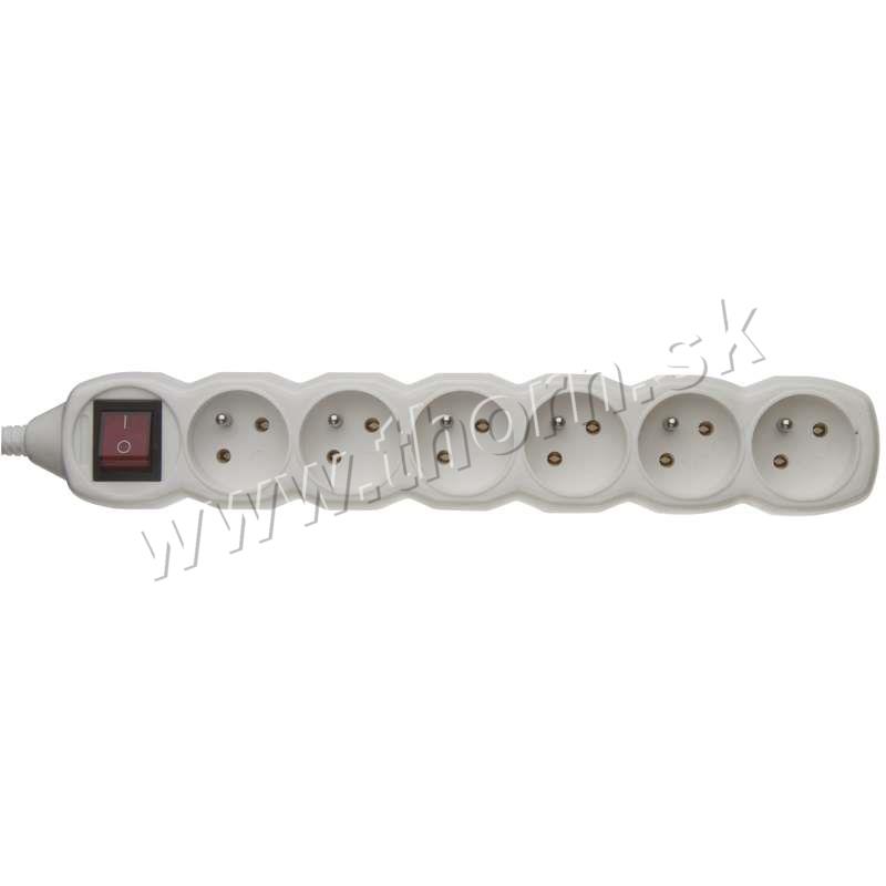 Šesťzásuvka+spínač