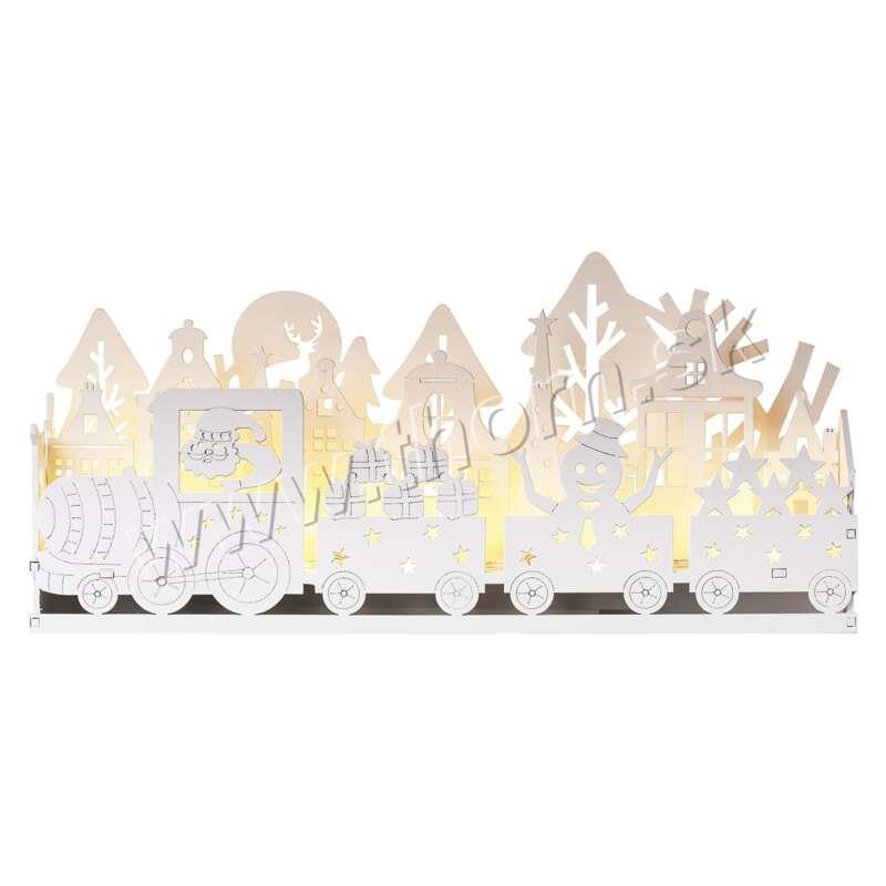 Vláčik LED drevená dekorácia vianočná s časovačom