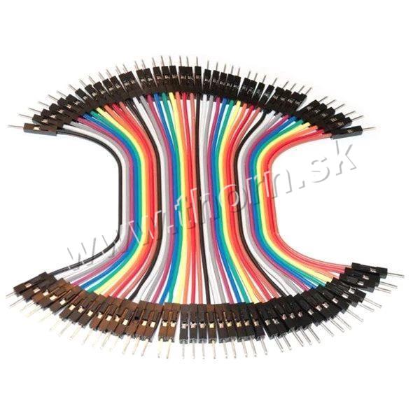 Prepojovacie vodiče dupont 40pin, dĺžka 10cm, kolík/kolík