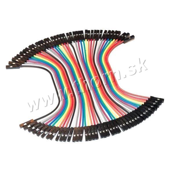 Prepojovacie vodiče dupont 40pin, dĺžka 10cm, zdierka/zdierka