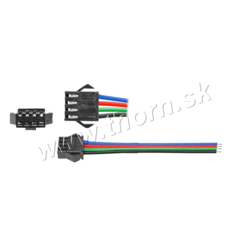 LED konektor s káblikom pre RGB pásy