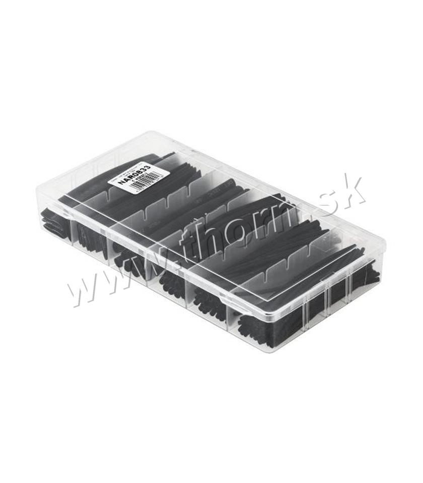 Zmršťovacie bužírky sada čierne 100ks/10cm