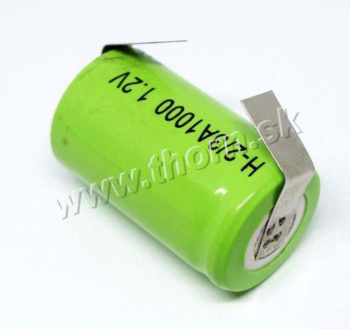 2/3AA 1000mAh vývody pliešky