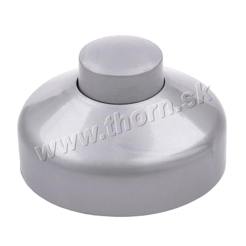 Prepínač priebežný nožný strieborný 1A/250V