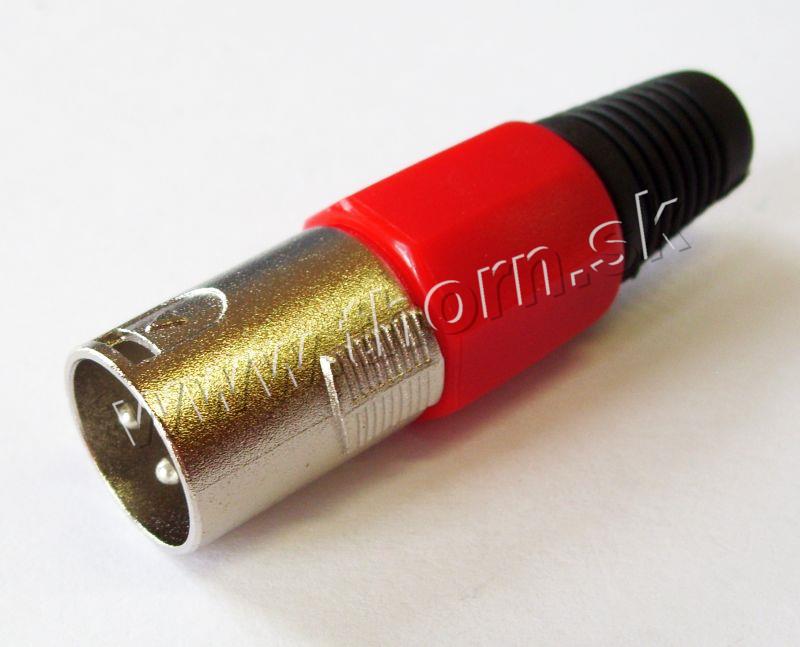 Zástrčka XLR káblová červená