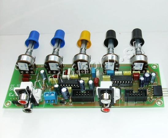 NE 073 Stavebnica 5-pásmový ekvalizér s reguláciou zosilnenia