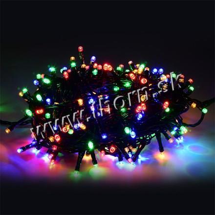Reťaz svetelná 100 LED zelený kábel farebná