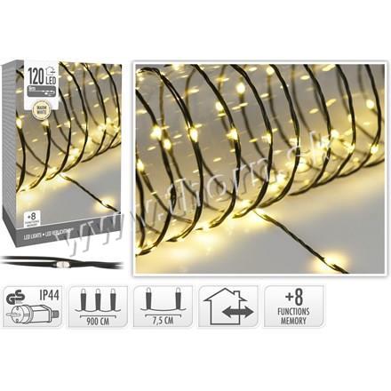 Reťaz svetelná 120 LED teplá biela
