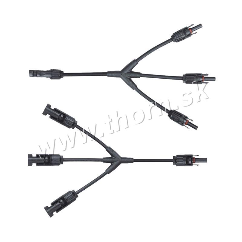 Zlučovač káblov pre solárne panely 4x MC4 konektor (2ks)