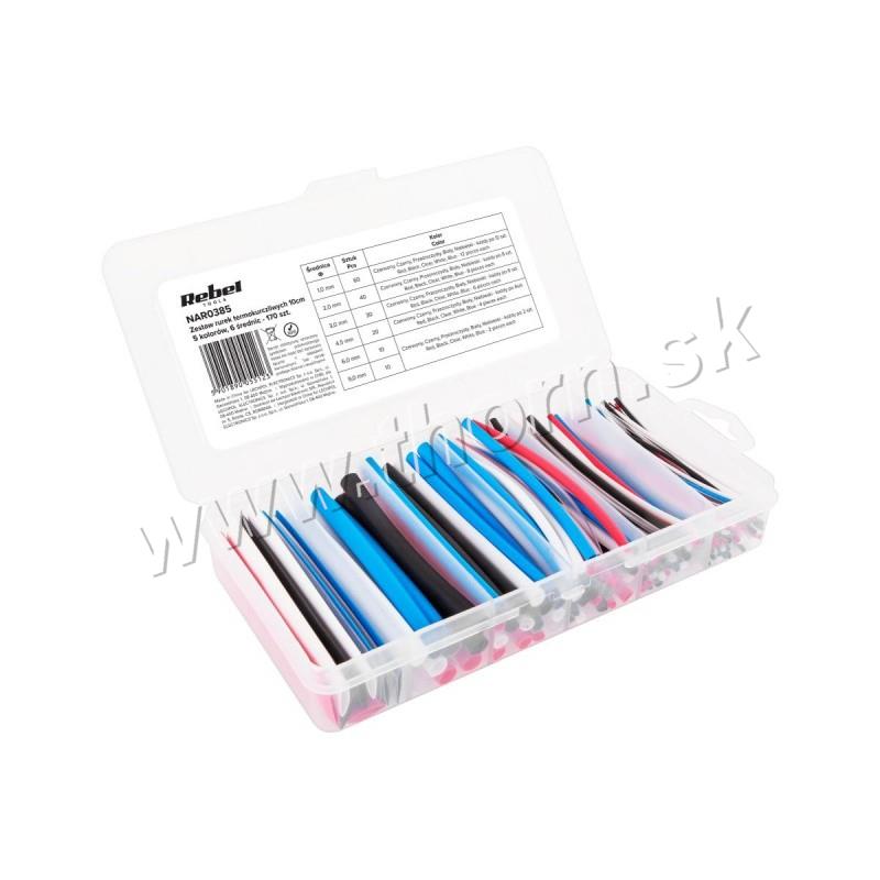 Zmršťovacie bužírky 10cm čierne 170ks