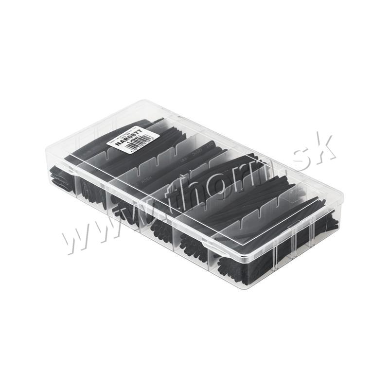 Sada zmršťovacích bužíriek 100ks čierne